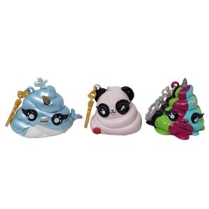 Poop Unicorn Panda Clip Ons Lot of 3 Toys FLAW